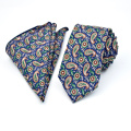 Men Fashion Cotton Print Floral Krawatten mit Taschentuch